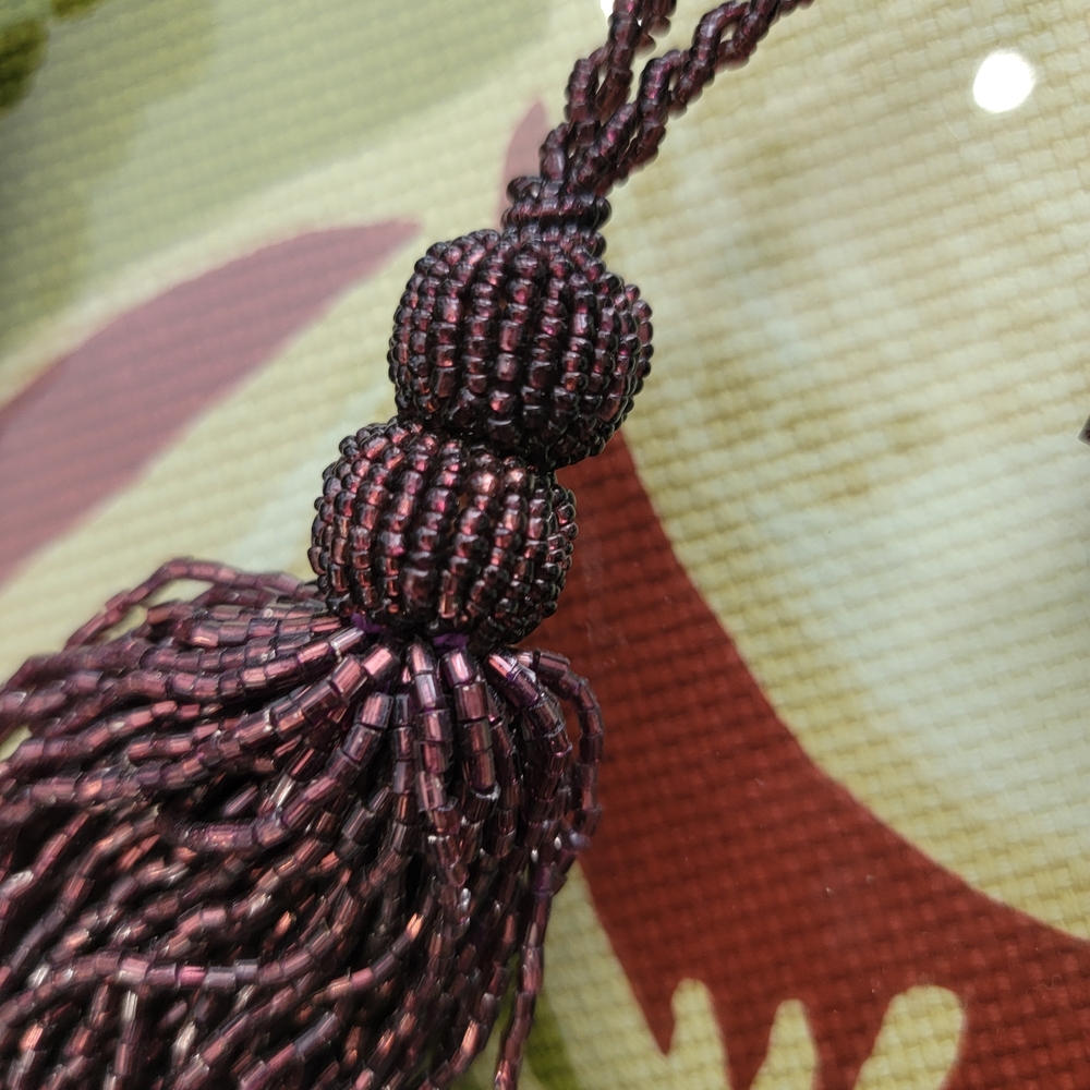 Set of Purple Tassel Ornaments - Picture 3 of 4